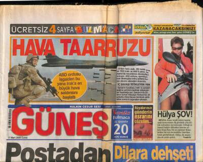 Güneş Gazetesi 17 Mart 2006 - PTT , OGS Satıyor - Ne Oldu Sana Böyle Avşar Kızı GZ118115 - 1