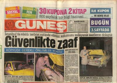 Güneş Gazetesi 17 Ocak 1988 - Kutsal Mabede Kanlı Baskın GZ82830 - 1
