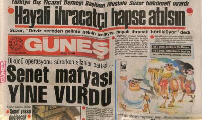 Güneş Gazetesi 17 Temmuz 1988 - Senet Mafyası Yine Vurdu GZ61537 - 2