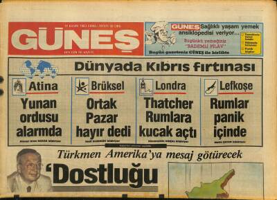 Güneş Gazetesi 18 Kasım 1983 - 35 Yıllık Rakibimiz Avusturyaya Attığımız İlk Golün Resmi - Özalın İlk Konuğu IMF GZ125992 - 1