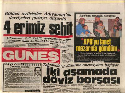Güneş Gazetesi 18 Mart 1986 - ABDli Yahudilere Çengel Attılar , Bizans Entrikası GZ83406 - 1