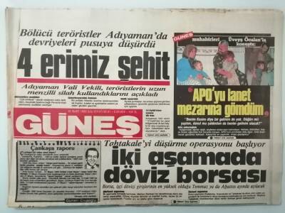 Güneş Gazetesi 18 Mart 1986 Çanakkale Zaferi Kutlanıyor -GZ14721 - 1