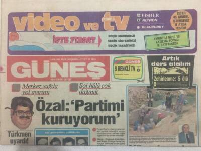 Güneş Gazetesi 18 Mayıs 1983 - Turgut Özal.Partimi Kuruyorum GZ50860 - 1