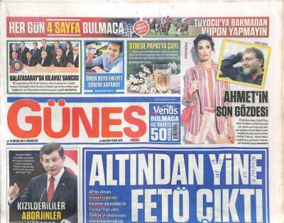 Güneş Gazetesi 18 Nisan 2015 - Galatasarayda Kılavuz Sancısı GZ113310 - 1