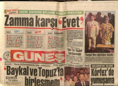 Güneş Gazetesi 19 Ağustos 1987 - Doğum Günü Hediyesi GZ58446 - 1