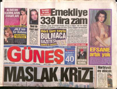 Güneş Gazetesi 19 Ekim 2012 - İstanbulda Mesai Saatleri Değişiyor - FBIın Bomba Tuzağı GZ124585 - 1
