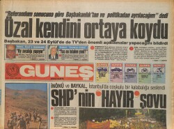 Güneş Gazetesi 19 Eylül 1988 - Samantha Fox 35 Bin Lira Etmedi - Mersin Fuarı Belediye Gazinosu Küçük Emrah Afişi GZ157729 - 1