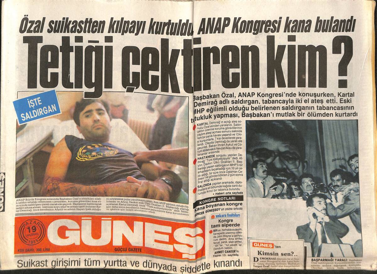 Güneş Gazetesi 19 Haziran 1988 - Sezen Aksu Coşturuyor - Sanat Güneşi Zeki Müren Bodrum'un En Önemli Kişilerinden GZ151499 - 1