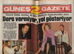 Güneş Gazetesi 2 Eki 11 Şubat 1987 - Genco Erkal Ders Vermiyor Yol Gösteriyor GZ63126 - 1