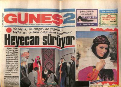 Güneş Gazetesi 2 Eki 13 Ocak 1986 - Serpil Çakmaklı İle Cansu Gelin GZ63113 - 2