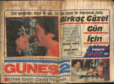 Güneş Gazetesi 2 Eki 14 Şubat 1985 - Emel Sayın-David Younes Beraberliği Evliliğe Gidiyor GZ63082 - 2