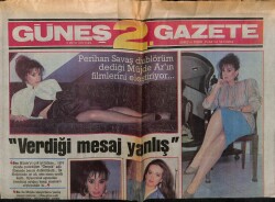 Güneş Gazetesi 2 Eki 15 Mayıs 1987 - Perihan Savaş,Müjde Arın Verdiği Mesaj Yanlış GZ63055 - 2