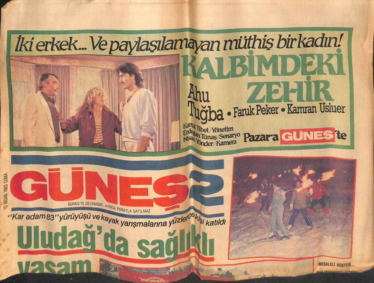 Güneş Gazetesi 2 Eki 15 Nisan 1983 - Uludağ'da Sağlıklı Yaşam GZ134631 - 1