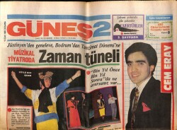 Güneş Gazetesi 2 Eki 15 Ocak 1986 - Müzikal Tiyatroda Zaman Tüneli GZ63111 - 1
