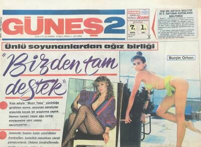 Güneş Gazetesi 2 Eki 17 Mart 1986-Ünlü Soyunanlardan Ağız Birliği Bizden Tam Destek GZ36393 - 1