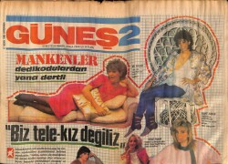 Güneş Gazetesi 2 Eki 17 Nisan 1985 - Mankenler Dedikodulardan Yana Dertli GZ63087 - 2