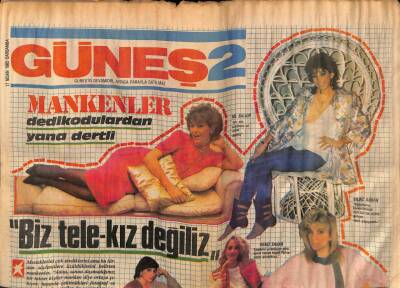 Güneş Gazetesi 2 Eki 17 Nisan 1985 - Mankenler Dedikodulardan Yana Dertli GZ63087 - 2