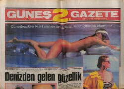 Güneş Gazetesi 2 Eki 20 Haziran 1987 - Denizden Gelen Güzellik GZ63118 - 1
