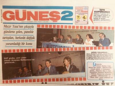 Güneş Gazetesi 2 Eki 20 Mart 1986 - Müstehcenlik Neler Getirir Neler Götürür GZ38862 - 1