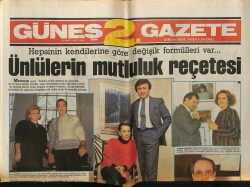 Güneş Gazetesi 2 Eki 20 Mart 1987 - Ünlülerin Mutluluk Reçetesi GZ63149 - 1