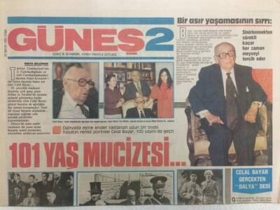 Güneş Gazetesi 2 Eki 20 Mayıs 1983 - Celal Bayar Ve 101 Yaş Mucizesi GZ35890 - 1