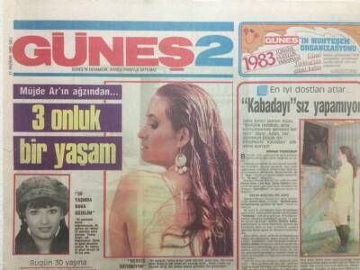 Güneş Gazetesi 2 Eki 21 Haziran 1983 - Müjde Arın Ağzından 3 Onluk Bir Yaşam GZ32960 - 1