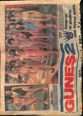 Güneş Gazetesi 2 Eki 24 Mayıs 1985 - Avrupanın En Güzelleri GZ63095 - 1