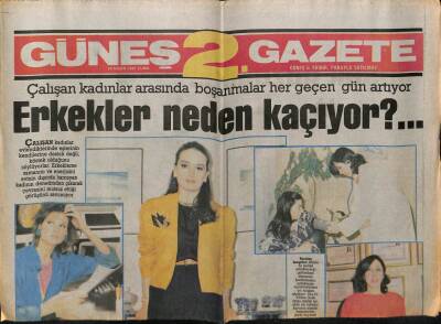 Güneş Gazetesi 2 Eki 24 Nisan 1987 - Müjde Ar,Erkekler Neden Kaçıyor? GZ63052 - 2