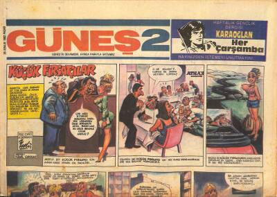 Güneş Gazetesi 2 Eki 26 Aralık 1982 - Karaoğlan Çizgi Roman GZ127127 - 1