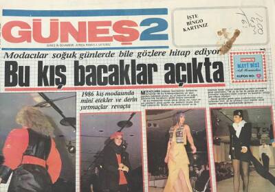 Güneş Gazetesi 2 Eki 27 Ekim 1985-Modacılar Soğuk Günlerde Bile Gözlere Hitap Ediyor GZ36588 - 1