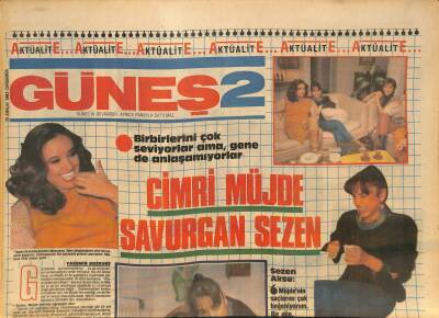 Güneş Gazetesi 2 Eki 28 Aralık 1983 - Müjde Ar , Sezen Aksuyu Hesap Bilmemekle Suçlarken , Sezen de Arkadaşı İçin Şunları Söylüyor GZ126234 - 1