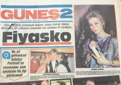Güneş Gazetesi 2 Eki 3 Ekim 1985- Antalya Film Festivaline Ünlüler İlgi Göstermedi GZ36510 - 1