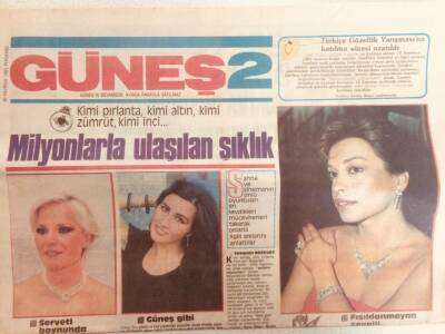 Güneş Gazetesi 2 Eki 30 Haziran 1983 - Milyonlarla Ulaşılan Şıklık,Nukhet Duru,Gönül Yazar GZ38879 - 1