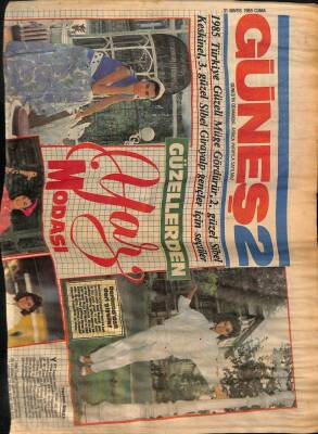 Güneş Gazetesi 2 Eki 31 Mayıs 1985 - Güzellerden Yaz Modası GZ63088 - 2