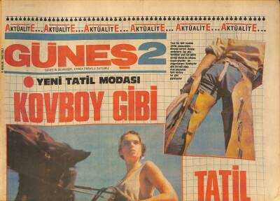Güneş Gazetesi 2 Eki 6 Aralık 1983 - Yeni Tatil Modası Kovboy Gibi GZ126959 - 1