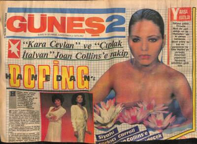 Güneş Gazetesi 2 Eki 6 Haziran 1985 - Kara Ceylan Ve Çıplak İtalyan Rakip GZ63096 - 2