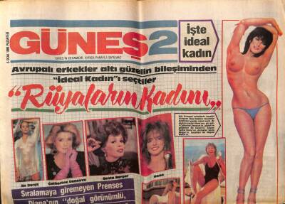 Güneş Gazetesi 2 Eki 6 Ocak 1986 - Müjde Arın Sinema Rekoru GZ63116 - 2
