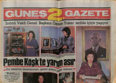 Güneş Gazetesi 2 Eki 7 Mayıs 1987 - Özden Toker,Pembe Köşkte Yarım Asır GZ63049 - 2