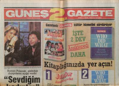 Güneş Gazetesi 2 Eki 9 Nisan 1987 - Ünlü Stilistlerin Göz Bebekleri GZ63142 - 2