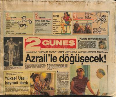 Güneş Gazetesi 2. Güneş Eki 21 Aralık 1986 - Doktorunun Sahnede Ölürsün dediği Zeki Müren , Sahneye Çıkmaya Hazırlanıyor GZ80195 - 1
