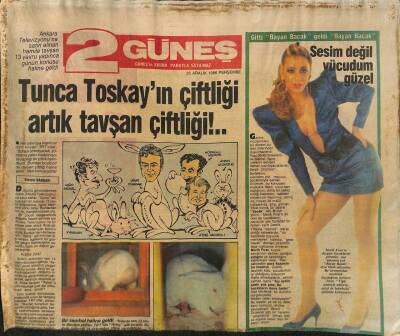 Güneş Gazetesi 2. Güneş Eki 25 Aralık 1986 - İpekin Baba Hindisi Seda Sayandan Olacak GZ80193 - 1
