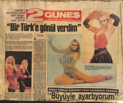 Güneş Gazetesi 2. Güneş Eki 26 Aralık 1986 - Bilgen Gökçen Erkekleri Nasıl Tavladığını Açıkladı GZ80194 - 1