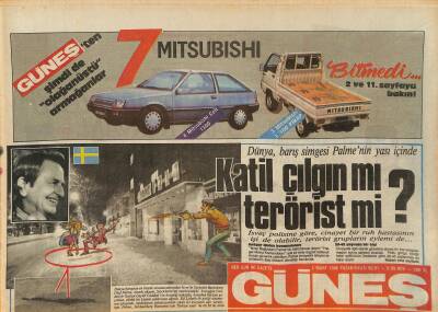 Güneş Gazetesi 2 Mart 1986 - Emel Sayın 6 Yıl Sonra Yuvada - Neşe Erberk Ve 90lık Otomobil GZ127526 - 1