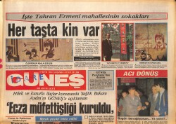 Güneş Gazetesi 2 Mayıs 1984 - Adnan Şenses, Hülya Süer, Seda Sayan Gazino Afişi - Necdet Galatasaraylı Fahrettin'i Milyoner yaptı GZ158217 - Gökçekoleksiyon