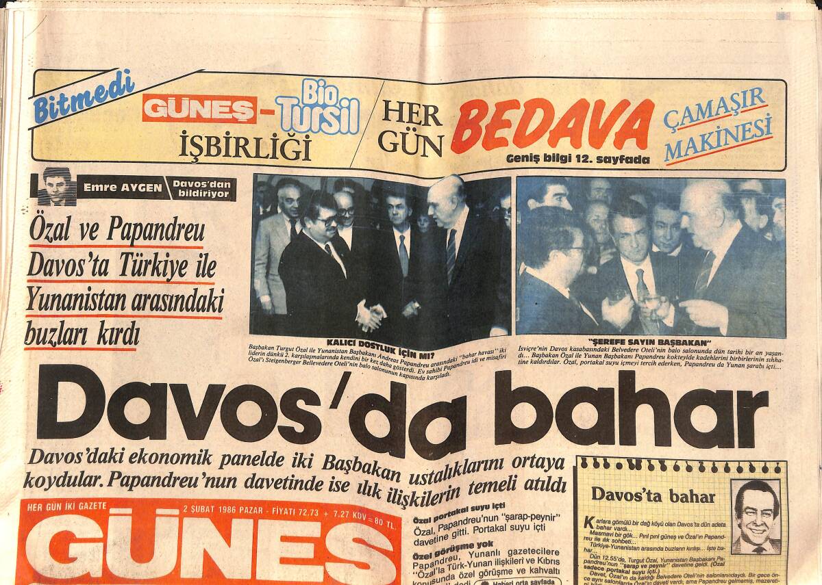 Güneş Gazetesi 2 Şubat 1986 - Levent Kırca Kibarca Nakavt - Çıplak Binici Sevim Egesoy GZ151518 - 1