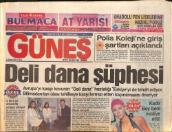 Güneş Gazetesi 2 Şubat 2001 - Zeki Alasya Dazlak Oldu - Kadir Alkan Motive Etti - Seda'nın Kaçamağı GZ3342 - Gökçekoleksiyon