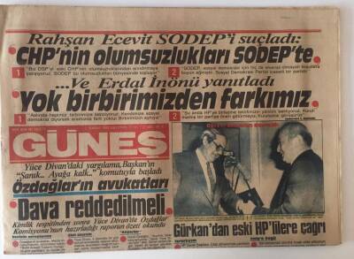 Güneş Gazetesi 2 Temmuz 1985 - Yüce Divan Özdağları Yargılayacak GZ13741 - 1