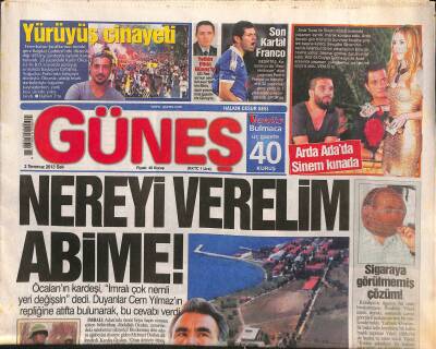 Güneş Gazetesi 2 Temmuz 2013 - Merkel Soğuk Savaşta Değiliz ! - Mısırda İstifa Ve Muhtıra Şoku GZ116661 - 1