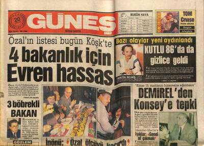 Güneş Gazetesi 20 Aralık 1987 - Muhteşem Naimin Zafer Sevinci GZ62648 - 1