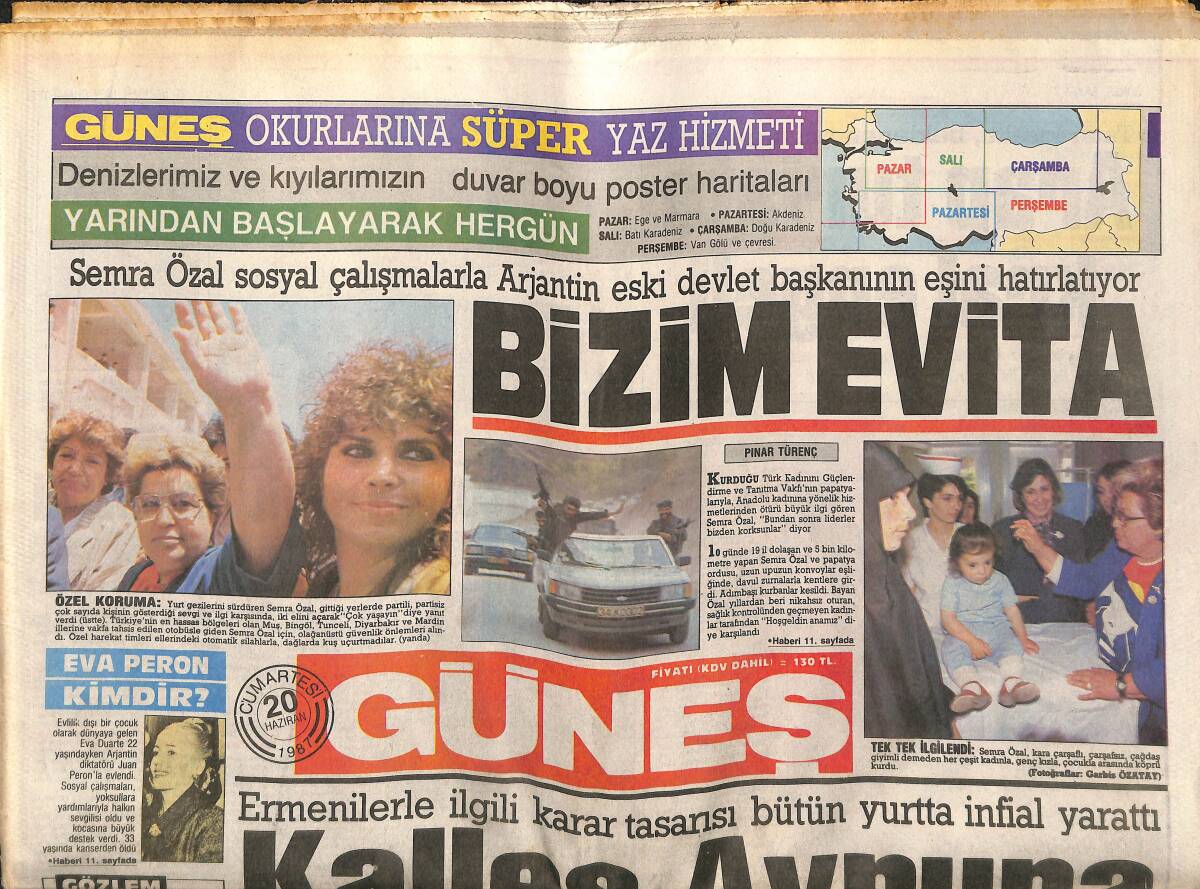 Güneş Gazetesi 20 Haziran 1987 - Toplamda 317.5 Kilo Kaldıran Naim Süleymanoğlu, Konya'dan Bağırdı - İki Kral: Tanju, Metin Oktay GZ151433 - 1